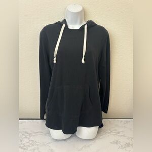 SO Kohls Women's Hoodie Sz L Sweatshirt Lounge Life Pullover Black Drawstring